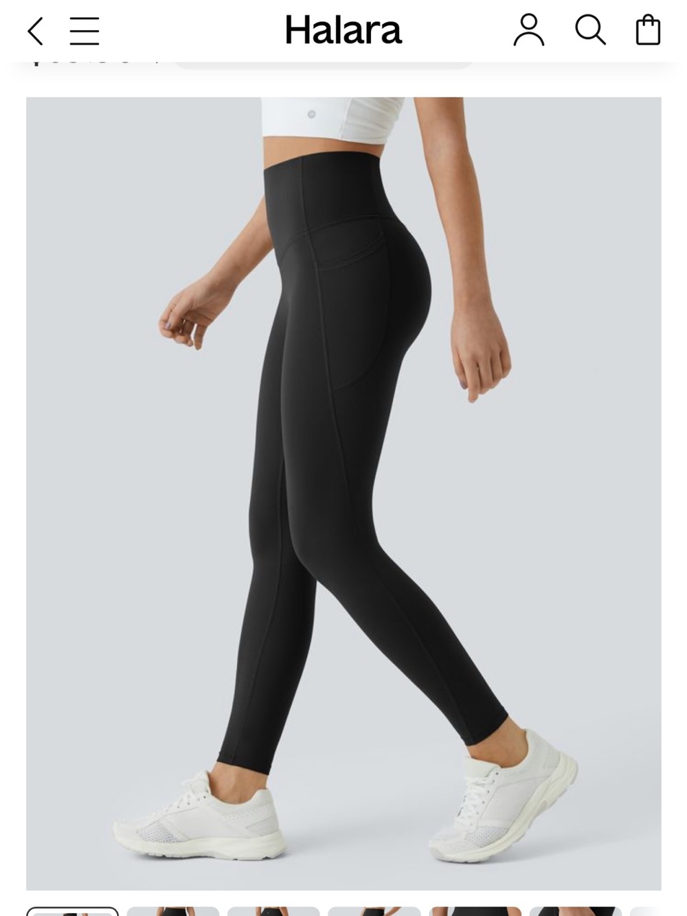 HALARA Black High-Rise Pocket Leggings